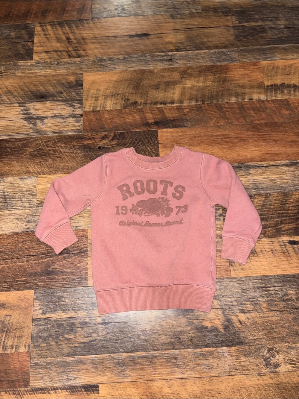 Roots Kids Pink/Mauve Logo Sweatshirt